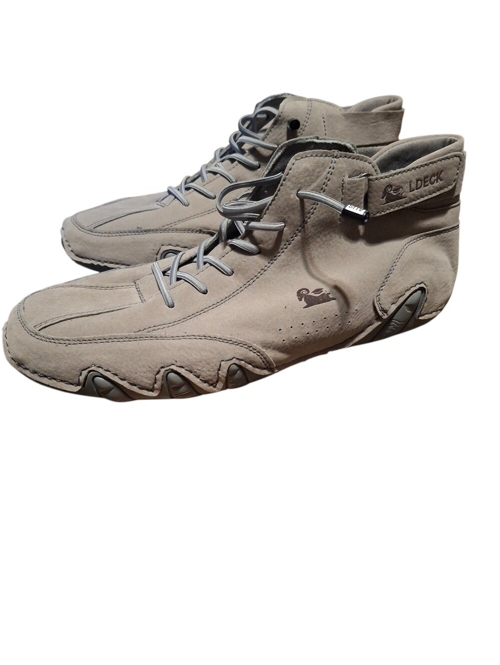 LDeck Men's Size 11 Gray Casual Deck Shoes Sneakers Lace Up Comfort Boat Shoes